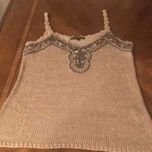 Jeweled tank top worn once